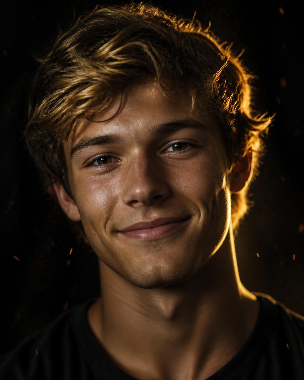 Portrait of Beau Winston in warm golden light